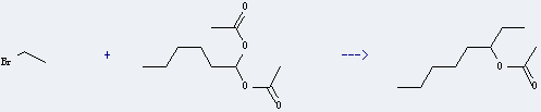 3-Octanol, 3-acetatecan be prepared by bromoethane and 1,1-hexanediol diacetate.